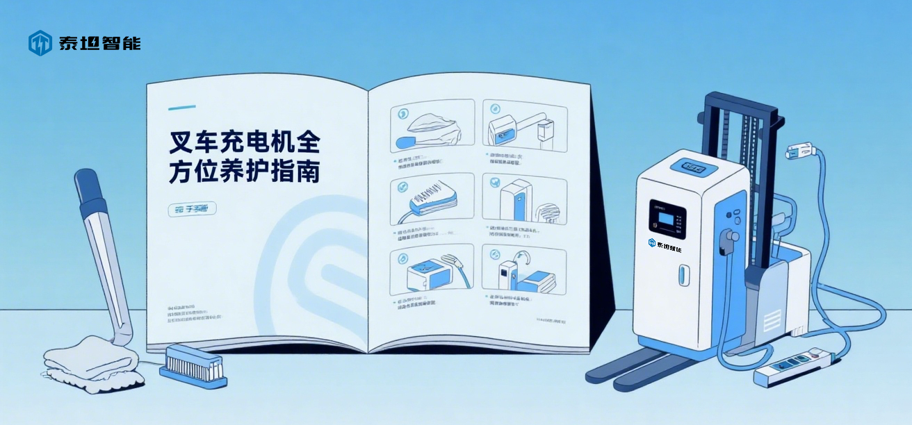 泰坦智能 | 您有一份叉车充电机从清洁到故障的全方位养护指南，请注意查收！