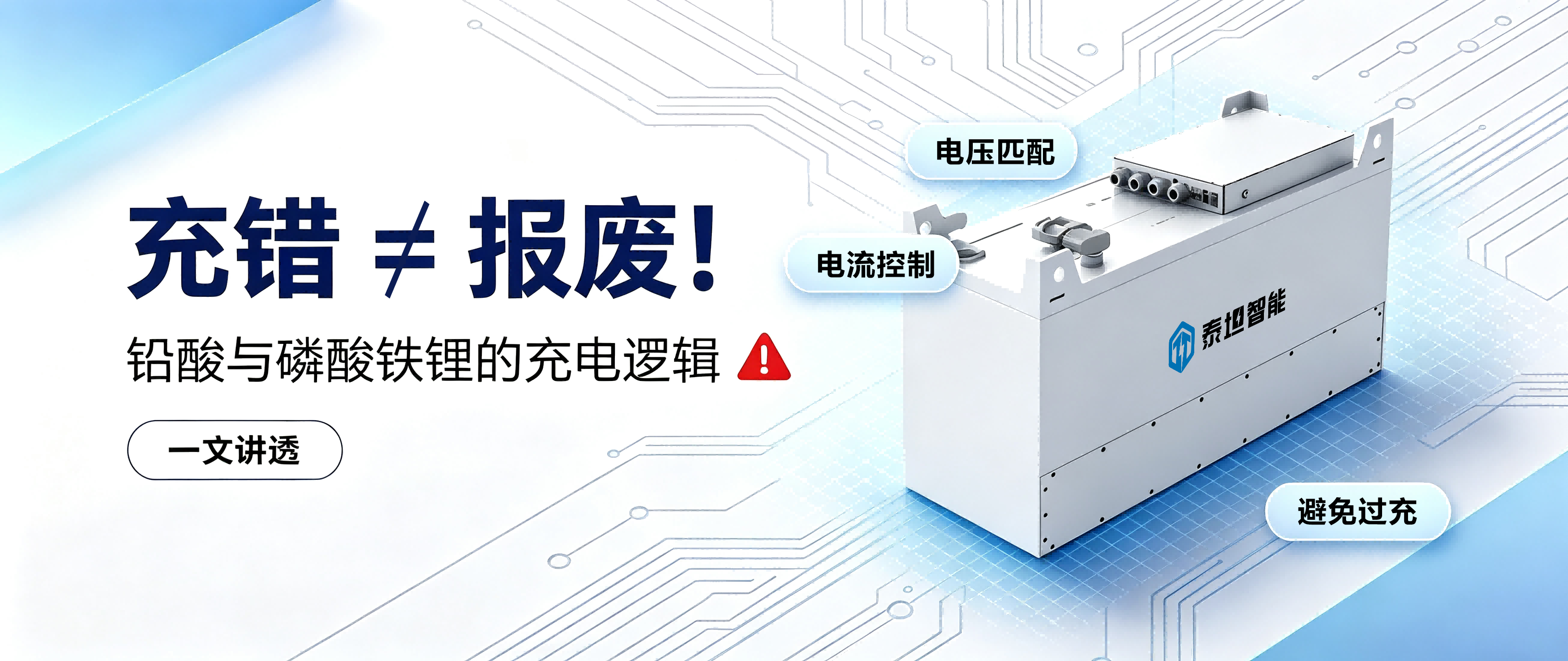 充错≠报废！铅酸与磷酸铁锂的充电逻辑，一文讲透