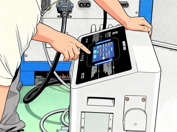 jimeng-2025-11-28-7873-将工人操作设备的场景转换为动漫画风，采用日式动漫风格的线条和色彩处理，人物和设备