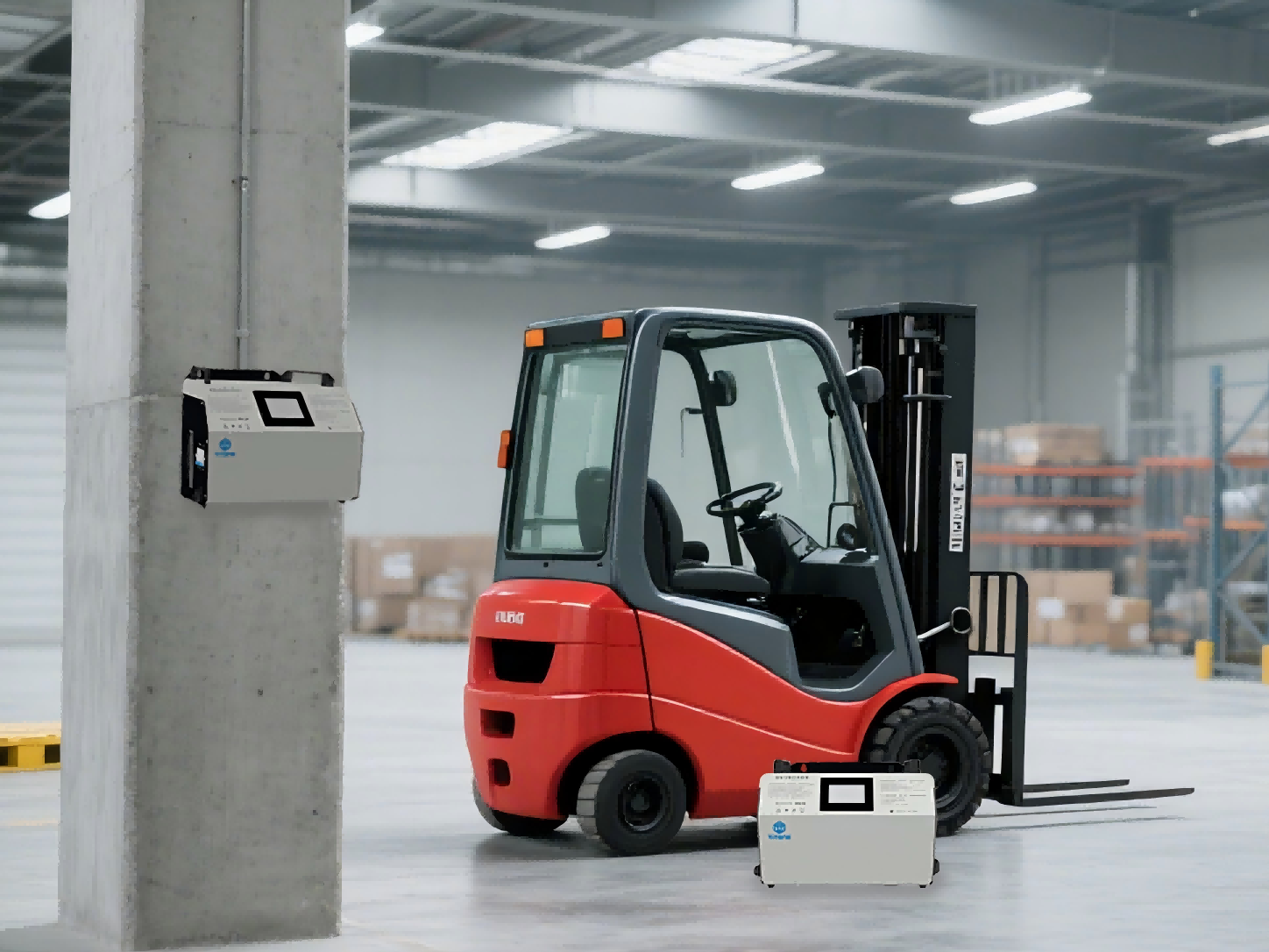 叉车可壁挂可落地场景(可替换) 叉车可壁挂可落地场景(可替换)